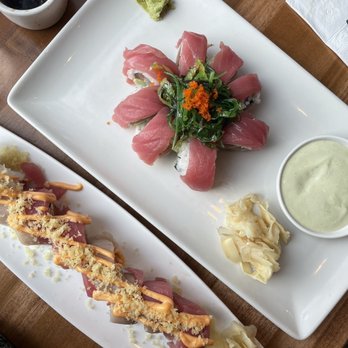 Kusshi - Top - cherry blossom roll Bottom - ruby roll - Sushi Bars Near Me - Arlington, Virginia Kusshi - Top - cherry blossom roll Bottom - ruby roll - Sushi Bars Near Me - Arlington, Virginia