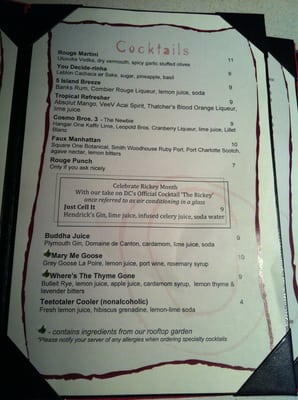 Menu photo 8 Bar Rouge Washington, DC, DC Menu photo 8 Bar Rouge Washington, DC, DC