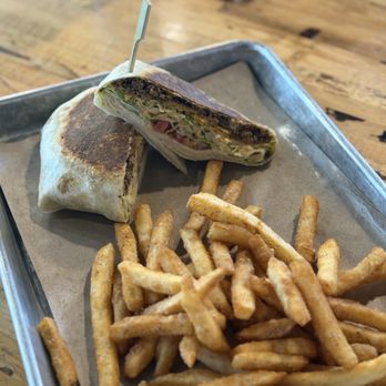 Vegan Vibrationz - Crunchwrap Supreme OG w/ side of seasoned fries - Vegan Near Me - Plano, Texas
