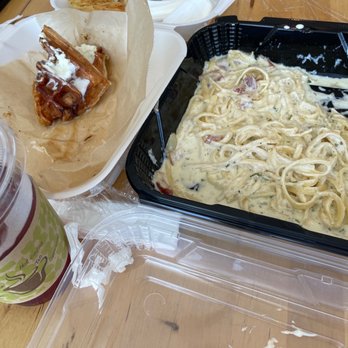 Cafe Maji - Bacon Alfredo, Croffle, and Raspberry Iced Tea! - Coffee & Tea Near Me - Artesia, California Cafe Maji - Bacon Alfredo, Croffle, and Raspberry Iced Tea! - Coffee & Tea Near Me - Artesia, California