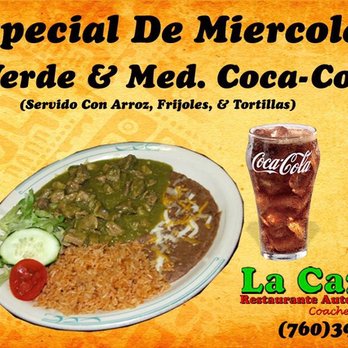 La Cazuela - Summer Specials! Wednesday Is Chile Verde Day - Mexican Near Me - Coachella, California La Cazuela - Summer Specials! Wednesday Is Chile Verde Day - Mexican Near Me - Coachella, California