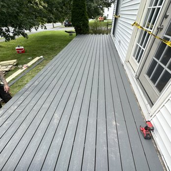 207 Renovations - Composite decking installed prior to vinyl handrails. - Painters Near Me - Clinton, Maine 207 Renovations - Composite decking installed prior to vinyl handrails. - Painters Near Me - Clinton, Maine