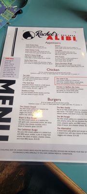 Menu photo 5 Rachel’s Alibi Anacortes, WA