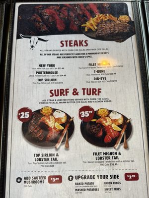 Menu photo 6 Chuck's Roadhouse Etobicoke, ON