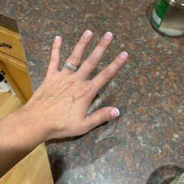 French manicured dip. (Dip only no "manicure") My own nails, no tips. Lucy shaped them for me. I was in and out within 30 minutes French manicured dip. (Dip only no "manicure") My own nails, no tips. Lucy shaped them for me. I was in and out within 30 minutes