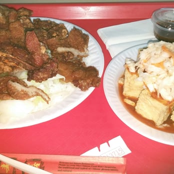 International Mall - Pork chop fried rice and stinky tofu which was just fried tofu. Not stinky. 13 bucks - Chinese Near Me - Westmont, Illinois