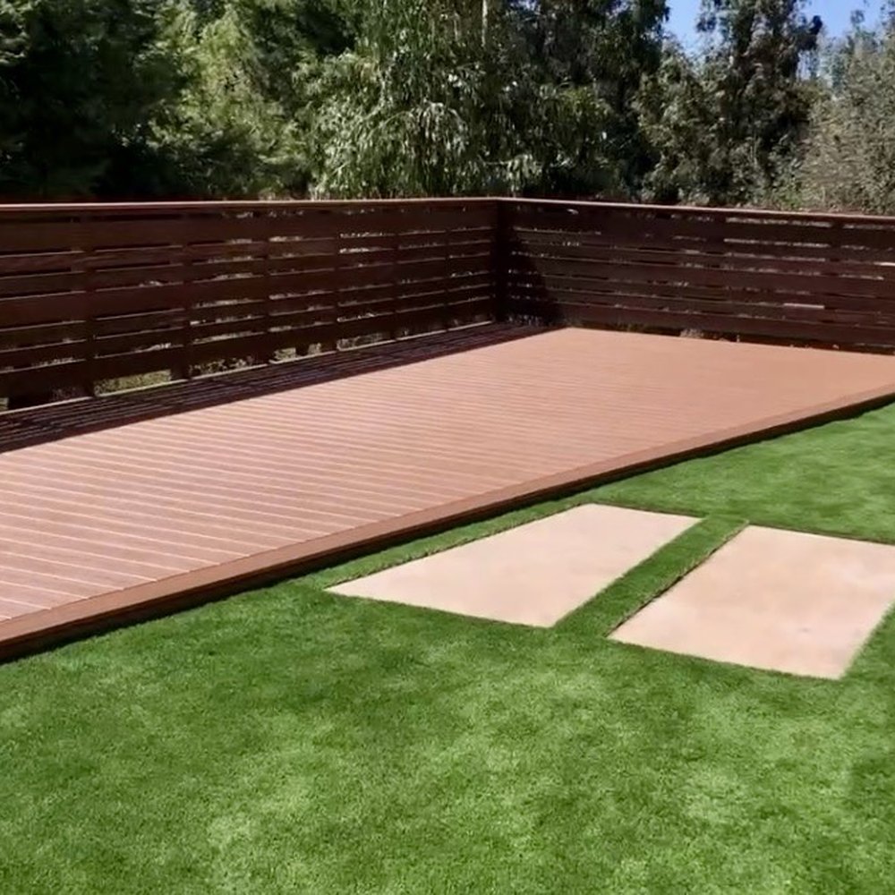 North County Deck & Patio - Perfection, just beautiful. Trex deck w quality wood and stained to match our Midcentury look. - Decks & Railing Near Me - San Marcos, California North County Deck & Patio - Perfection, just beautiful. Trex deck w quality wood and stained to match our Midcentury look. - Decks & Railing Near Me - San Marcos, California