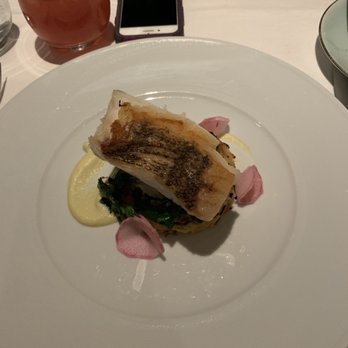 Mooncusser - Prefixed Menu: Hake with spinach - Seafood Near Me - Boston, Massachusetts Mooncusser - Prefixed Menu: Hake with spinach - Seafood Near Me - Boston, Massachusetts