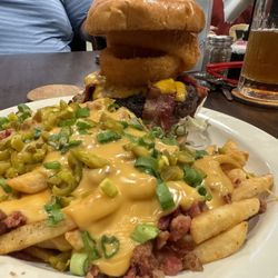 The Dorsey House - The wildcat burger with loaded fries.