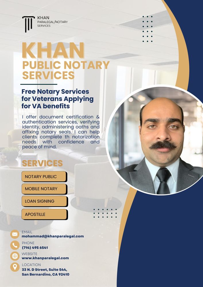 Khan Paralegal & Notary - immigration attorney in San Bernardino, CA