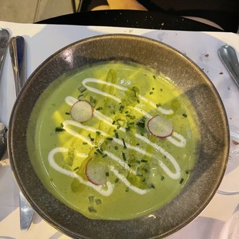 Le Séjour Café - Cucumber gazpacho. Very nice and refreshing. Would order again for sure. - French Near Me - Nice, 06