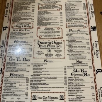 Julian Cafe - Lunch menu - Bakeries Near Me - Julian, California Julian Cafe - Lunch menu - Bakeries Near Me - Julian, California