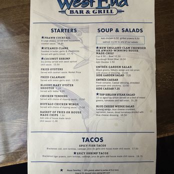 West End Bar & Grill - Menu - American Near Me - Cambria, California West End Bar & Grill - Menu - American Near Me - Cambria, California