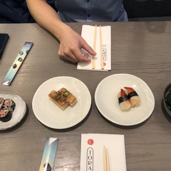 TORA - Negitoro, surf clam negiri, Aburi salmon oshi, kale go mae - Japanese Near Me - Toronto, Ontario