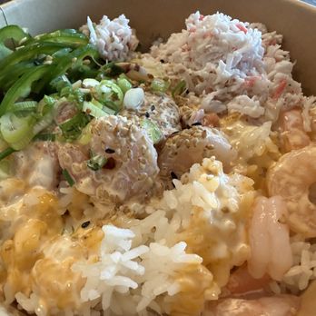Poke N Go - BYO bowl...spicy tuna, shrimp, and octopus!  5 star. - Poke Near Me - Reno, Nevada
