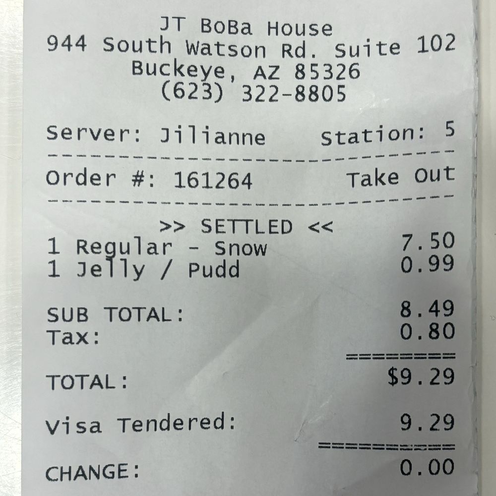 JT Boba House - Bubble Tea Near Me - Buckeye, Arizona