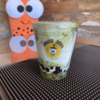 Beach Boba - Matcha milk tea get it extra sweet - Bubble Tea Near Me - Pacifica, California Beach Boba - Matcha milk tea get it extra sweet - Bubble Tea Near Me - Pacifica, California