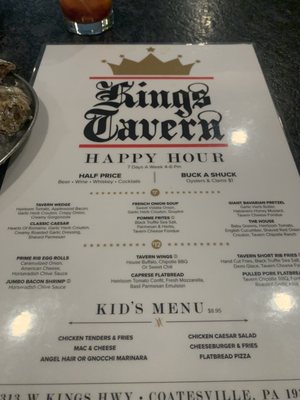 Menu photo 4 Kings Tavern Coatesville, PA