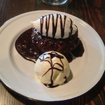BAR Ama - Chocolate pecan fudge cake with chile, chocolate caramel, whipped cream, and vanilla ice cream - Tex-Mex Near Me - Los Angeles, California