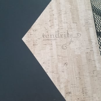 Tendrils Restaurant - Menu front cover - New American Near Me - Quincy, Washington Tendrils Restaurant - Menu front cover - New American Near Me - Quincy, Washington