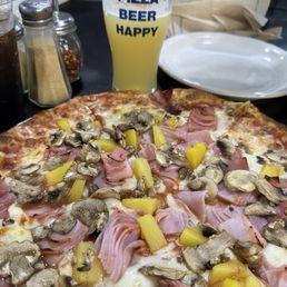 Hawaiian Pizza, add mushrooms. Hawaiian Pizza, add mushrooms.