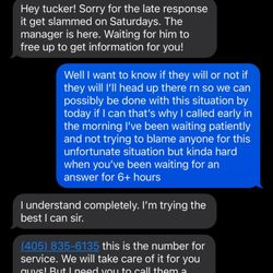 Kalidy Kia - Texts messages of me trying to get them to fix the problem