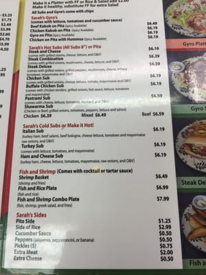 Menu photo 6 Sarah's Kabob Shop Greensboro, NC Menu photo 6 Sarah's Kabob Shop Greensboro, NC