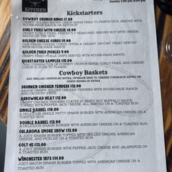 Cowboy Kitchen - Menu