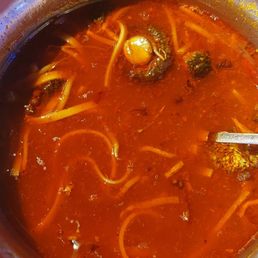 Spicy soup with pho noodles Spicy soup with pho noodles