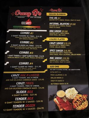 Menu photo 8 Crazy D’s Hot Chicken Woodland, CA Menu photo 8 Crazy D’s Hot Chicken Woodland, CA