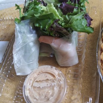 Andrades Honokaa Cafe - Summer rolls with shrimp and home made peanut sauce. - Bakeries Near Me - Honokaa, Hawaii Andrades Honokaa Cafe - Summer rolls with shrimp and home made peanut sauce. - Bakeries Near Me - Honokaa, Hawaii