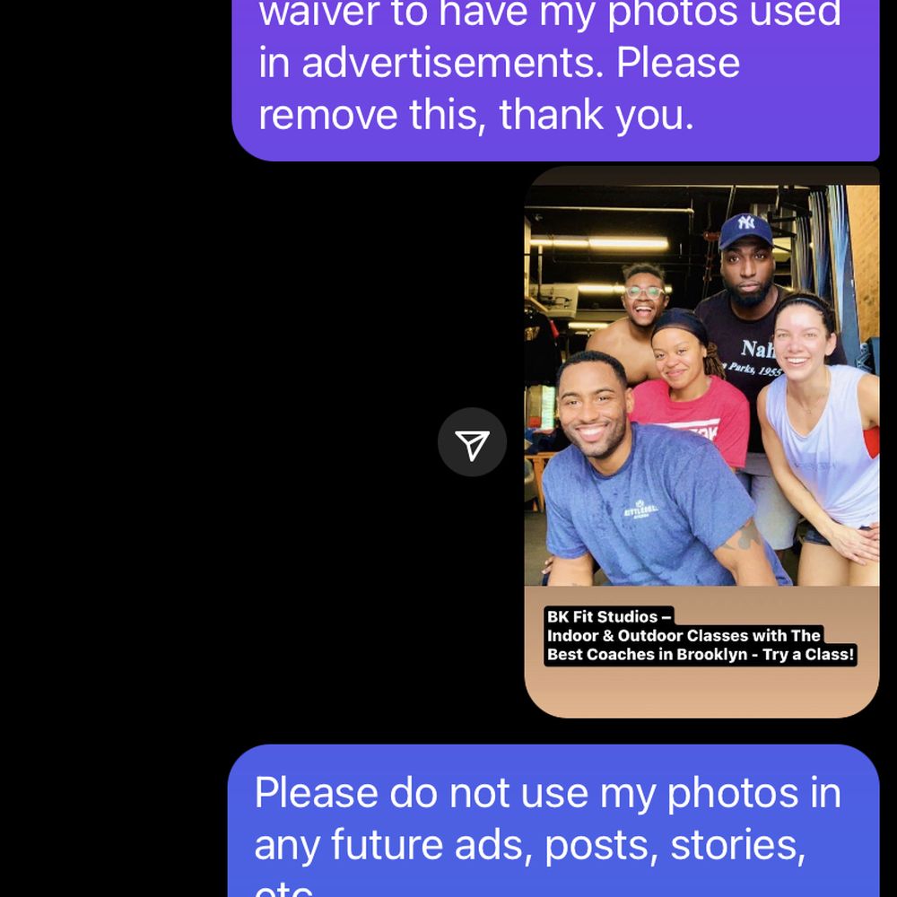 BKFit - Bed Stuy - Without permission or authorization, used my image on a sponsored ad to promote "diversity", then blocked and ignored my request to stop. - Interval Training Gyms Near Me - Brooklyn, New York
