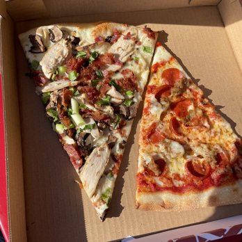 Pizza My Heart - Deluxe chicken + D'Lex Chicken and Bacon Pizza & sausage + pepperoni - Pizza Near Me - Mountain View, California Pizza My Heart - Deluxe chicken + D'Lex Chicken and Bacon Pizza & sausage + pepperoni - Pizza Near Me - Mountain View, California
