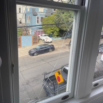 Yani Team Glass - Before - broken window - Glass & Mirrors Near Me