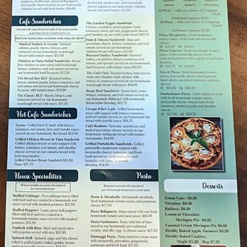 Ezma's Bread Box Café - This is the back page of their menu.  Photo taken September 25, 2022. - Sandwiches Near Me - Virginia Beach, Virginia