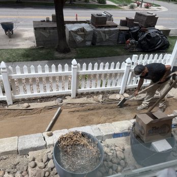 System Pavers - Existing concrete sidewalk was removed, base layers were installed, tamped and leveled. - Masonry/Concrete Near Me - Denver, Colorado System Pavers - Existing concrete sidewalk was removed, base layers were installed, tamped and leveled. - Masonry/Concrete Near Me - Denver, Colorado