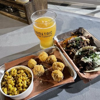 Burn Theory Fire Kitchen - a tray of food and a glass of beer - Barbeque Near Me - Lee's Summit, Missouri Burn Theory Fire Kitchen - a tray of food and a glass of beer - Barbeque Near Me - Lee's Summit, Missouri