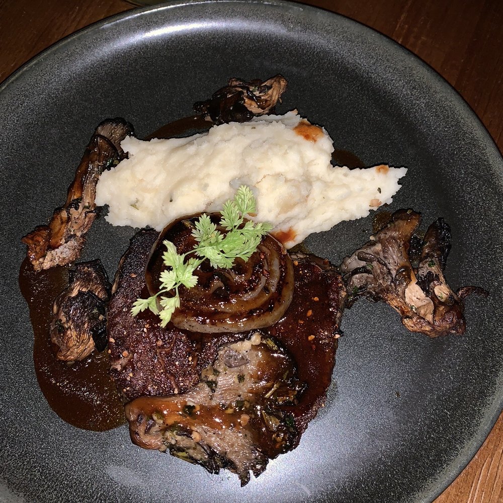 Bartizan Events - Filet Mignon with a side of sautéed mushrooms and garlic mashed potatoes - Pizza Near Me - Henrico, Virginia