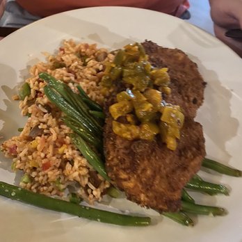 Graze - fried pork chop with low country rice - New American Near Me - Mount Pleasant, South Carolina Graze - fried pork chop with low country rice - New American Near Me - Mount Pleasant, South Carolina
