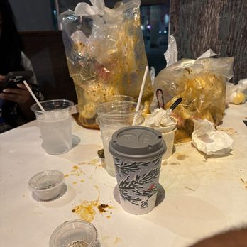 Bag O' Crab - The aftermath of what used to be clams, mussels, and shrimp with sausage and potatoes!!! With a 2 sides of rice and oysters!!! - Cajun/Creole Near Me - Fullerton, California