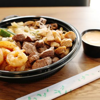 Genjigo - Shrimp, Steak AND Chicken with Yum Yum sauce - Japanese Near Me - Westerville, Ohio