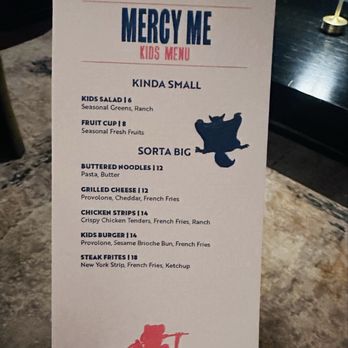 Mercy Me - Kids menu - New American Near Me - Washington, DC, District of Columbia