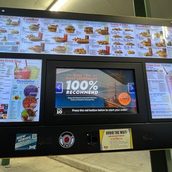 Sonic Drive-In - a menu on a vending machine - Burgers Near Me - Hampton Cove, Alabama
