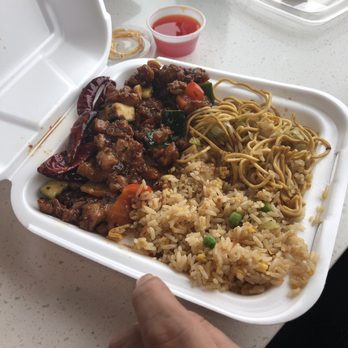 Panda Express - Kung pao chicken plate - Fast Food Near Me - Buda, Texas