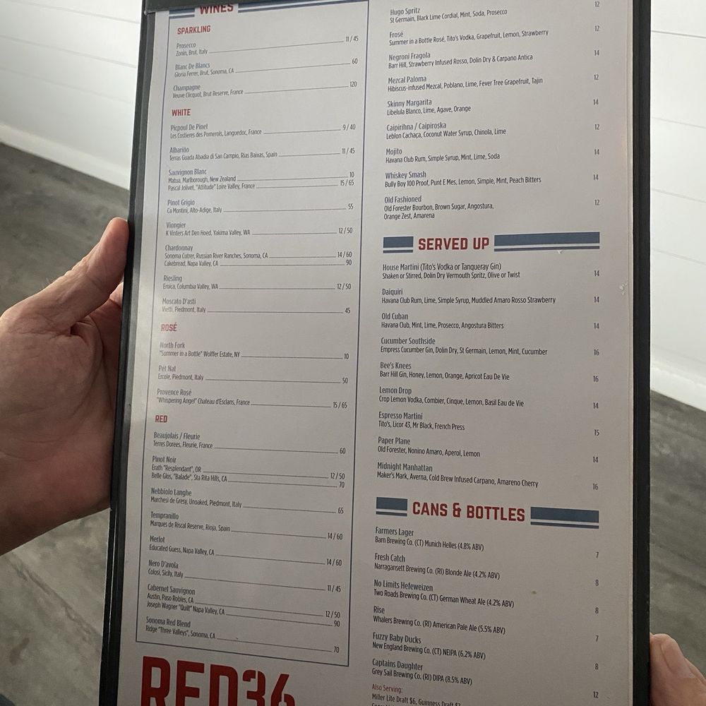 Red 36 - Menu - Seafood Near Me - Mystic, Connecticut Red 36 - Menu - Seafood Near Me - Mystic, Connecticut