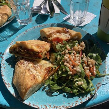 Snapdragon - Savory galette with cous cous arugula salad. - Vegetarian Near Me - Vashon, Washington Snapdragon - Savory galette with cous cous arugula salad. - Vegetarian Near Me - Vashon, Washington