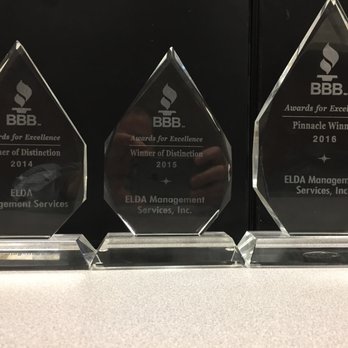 ELDA Management Services - BBB Award of Excellence 2014 & 2015; Pinnacle Award 2016 - Property Management Near Me - Houston, Texas