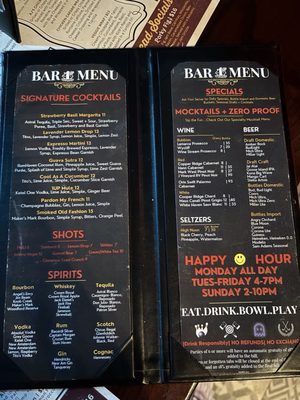 Menu photo 1 1UP Entertainment + Social Carrollwood, FL