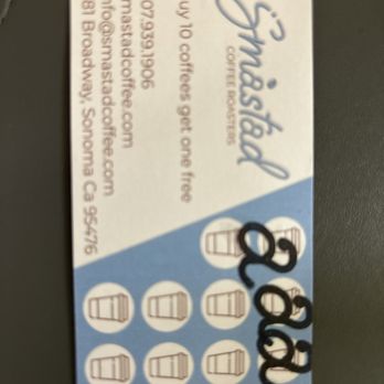 Småstad Coffee Roasters - Loyalty card - Coffee Roasteries Near Me - Sonoma, California Småstad Coffee Roasters - Loyalty card - Coffee Roasteries Near Me - Sonoma, California