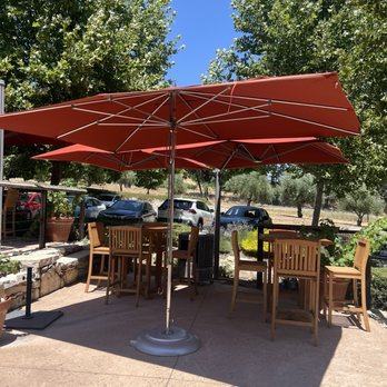 Tablas Creek Vineyard - Part of the outdoor seating - Wineries Near Me - Paso Robles, California